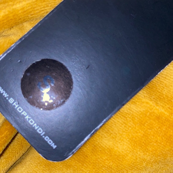 Suzie kondi high waist harem pants in velour mustard - Picture 9 of 16